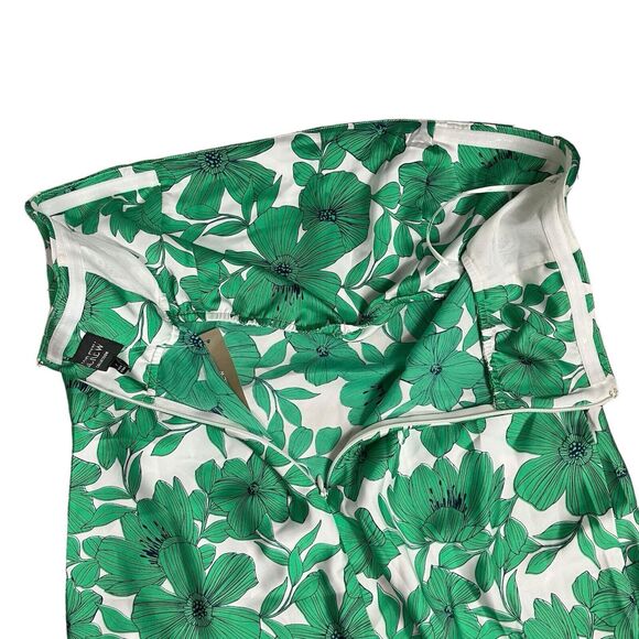 J Crew Collection Dress Women’s 8 Green Strapless Floral‎ Greenhouse Print - Picture 10 of 11
